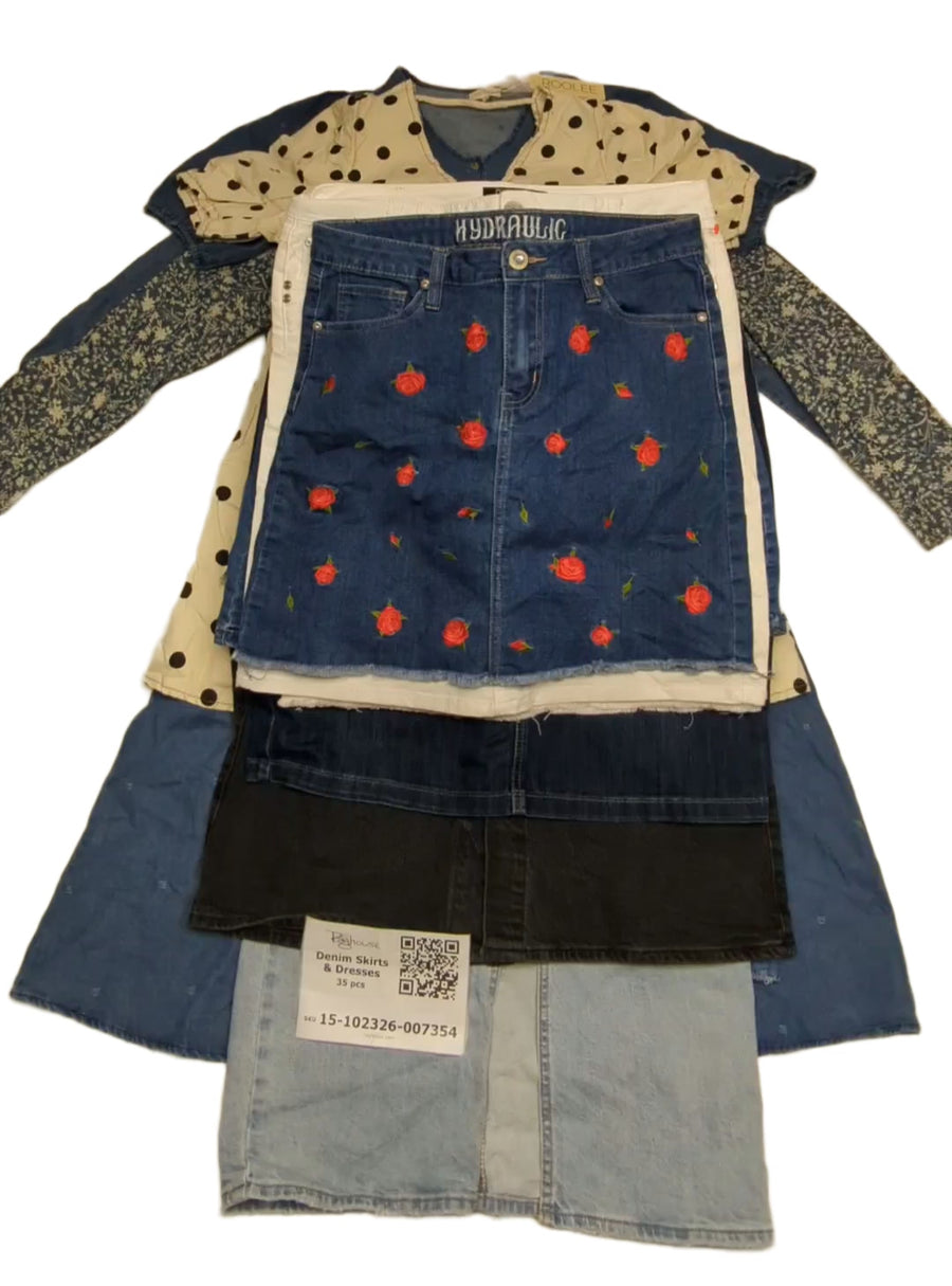 Denim Skirts & Dresses 35 pcs