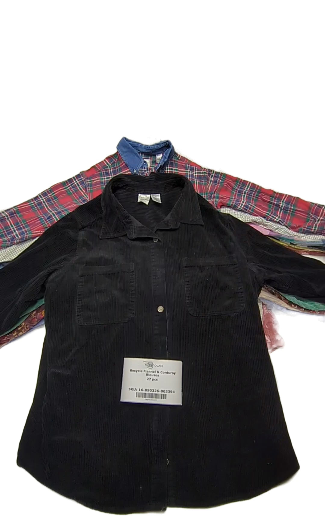 Recycle Flannel & Corduroy Blouses 27 pcs