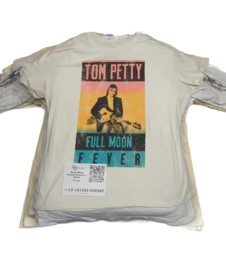 Dirty White Concert & More T-Shirts 52 pcs