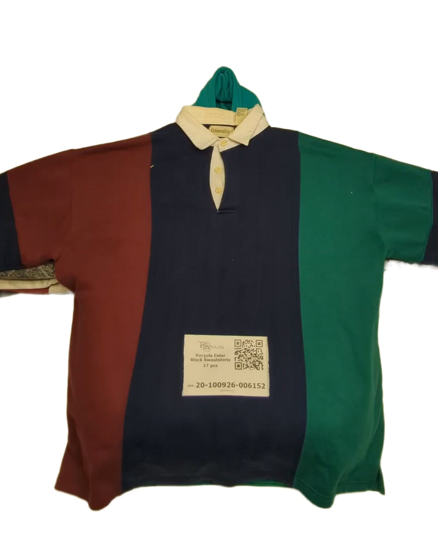 Recycle Color Block Sweatshirts 17 pcs