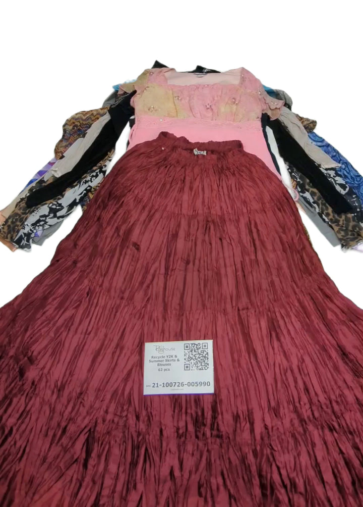 Recycle Y2K & Summer Skirts & Blouses 62 pcs