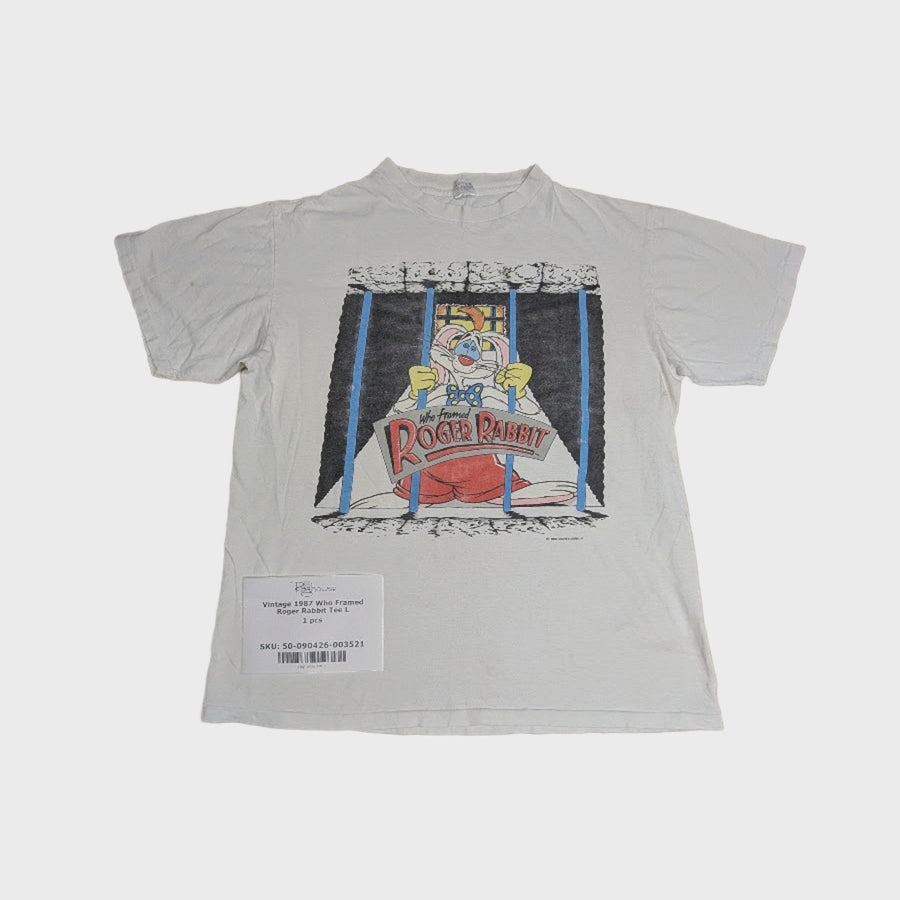 Vintage 1987 Who Framed Roger Rabbit Tee L 1 pc