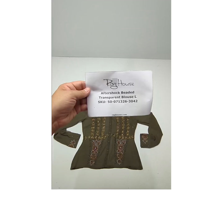 Aftershock Beaded Transparent Blouse L 1 pc