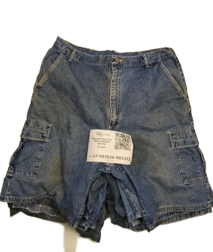 Recycle Big Size Mens Denim Shorts 22 pcs
