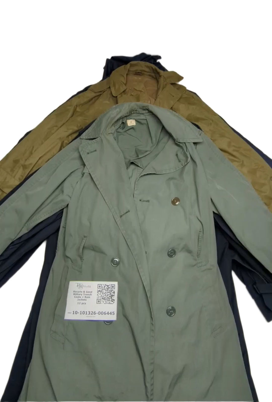 Recycle & Good Military Trench Coats + Rain Jackets 12 pcs