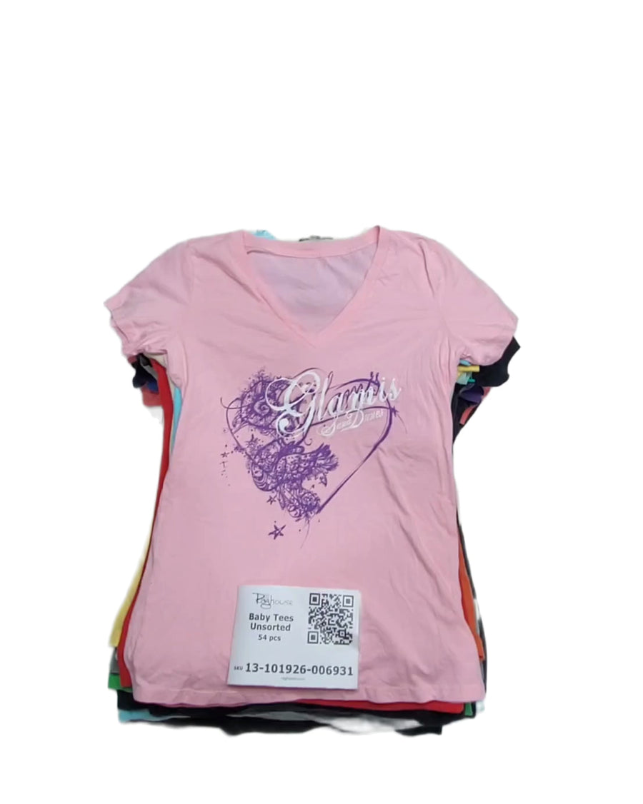 Graphic Baby Tees Unsorted 54 pcs
