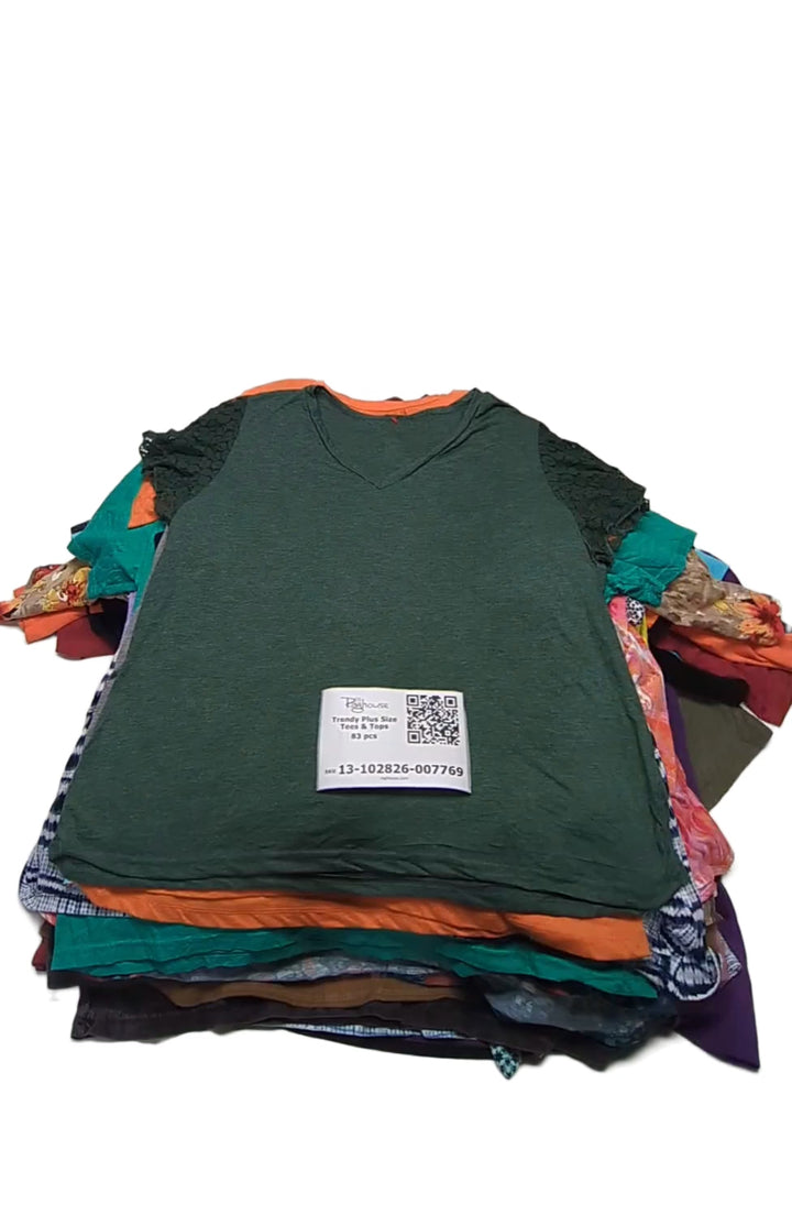 Trendy Plus Size Tees & Tops 83 pcs