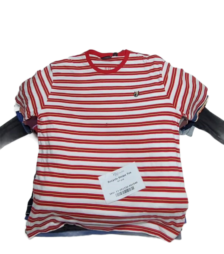 Recycle Stripe Tees 47 pcs