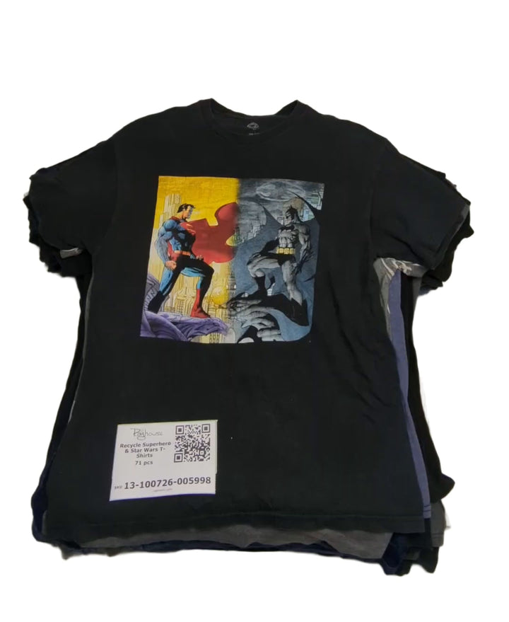 Recycle Superhero & Star Wars T-Shirts 71 pcs