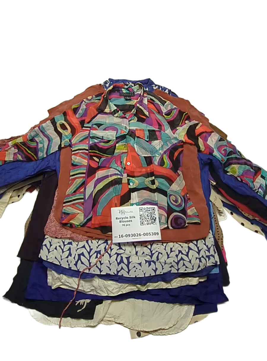 Recycle Silk Blouses 78 pcs