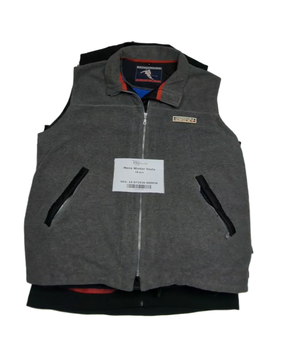 Mens Winter Vests 18 pcs