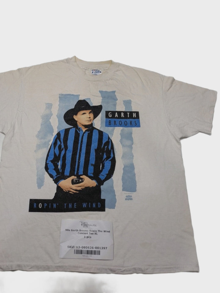 90s Garth Brooks Ropin The Wind Concert Tee XL 1 pcs
