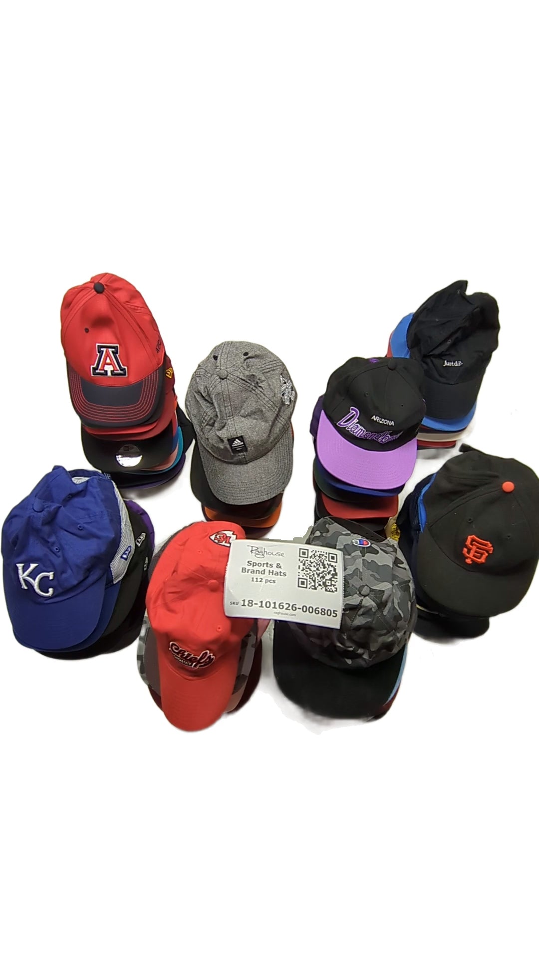 Sports & Brand Hats 112 pcs