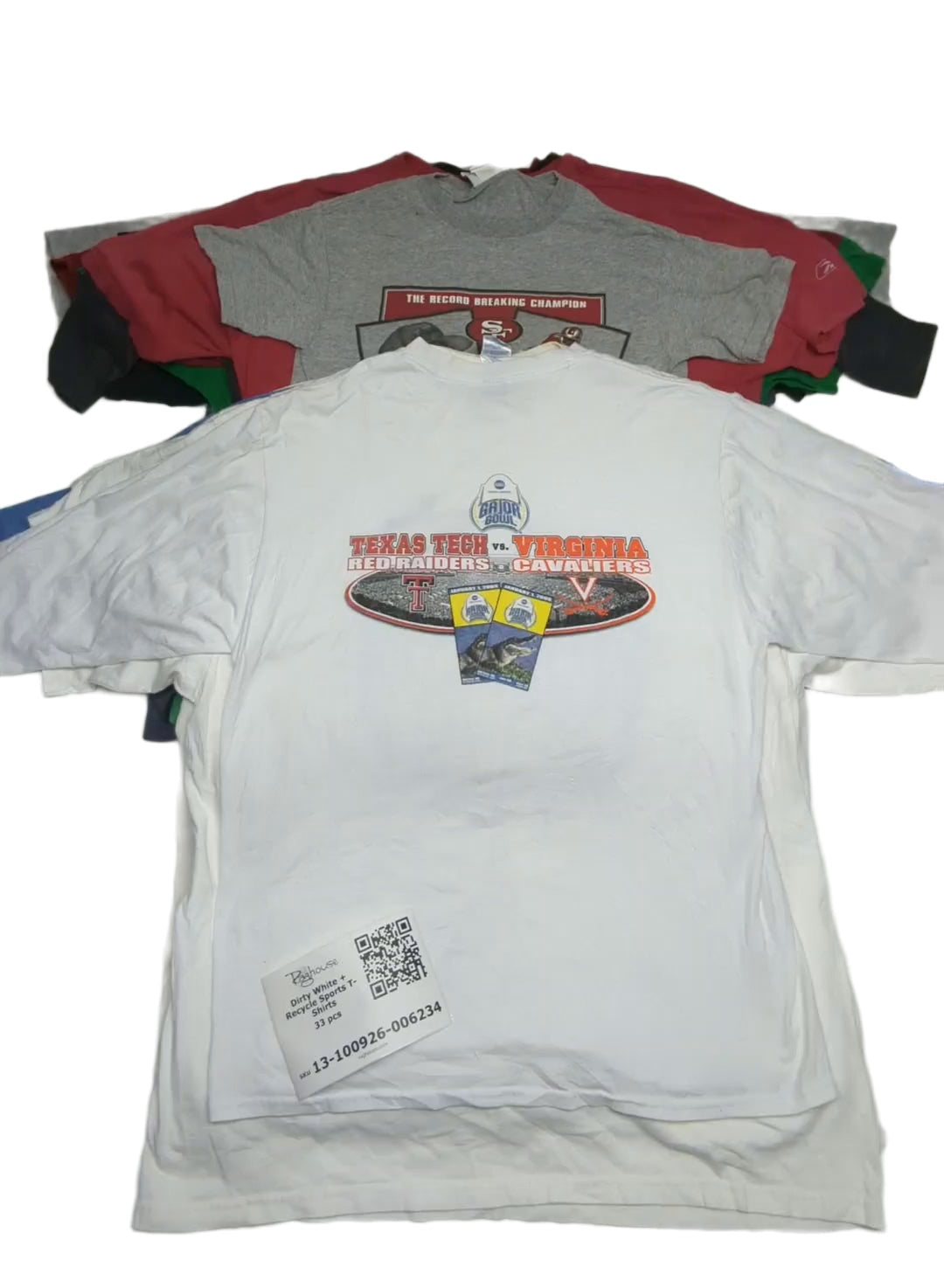 Dirty White + Recycle Sports T-Shirts 33 pcs