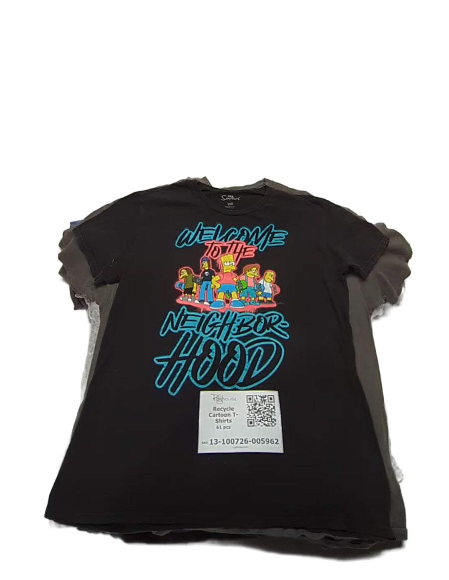 Recycle Cartoon T-Shirts 61 pcs