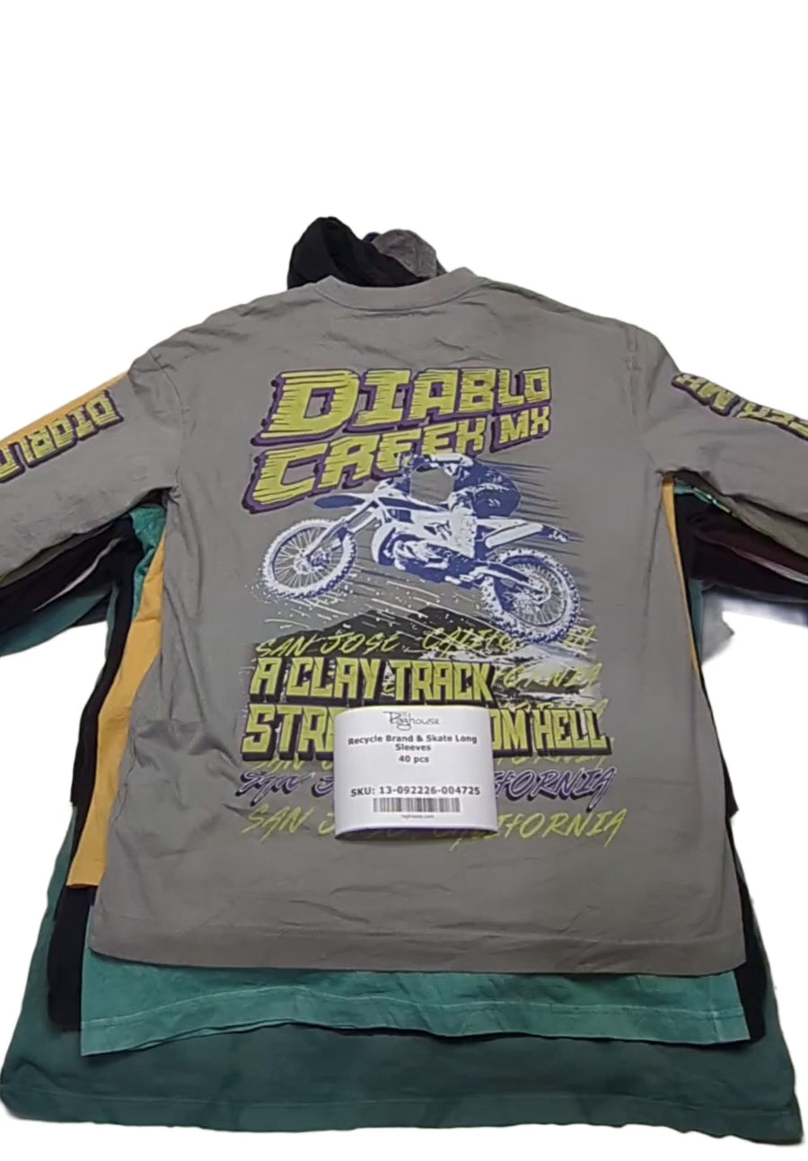 Recycle Brand & Skate Long Sleeves 40 pcs