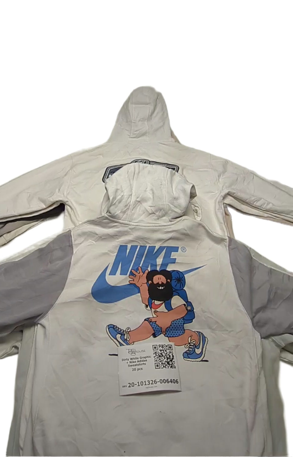 Dirty White Graphic + Nike Adidas Sweatshirts 20 pcs