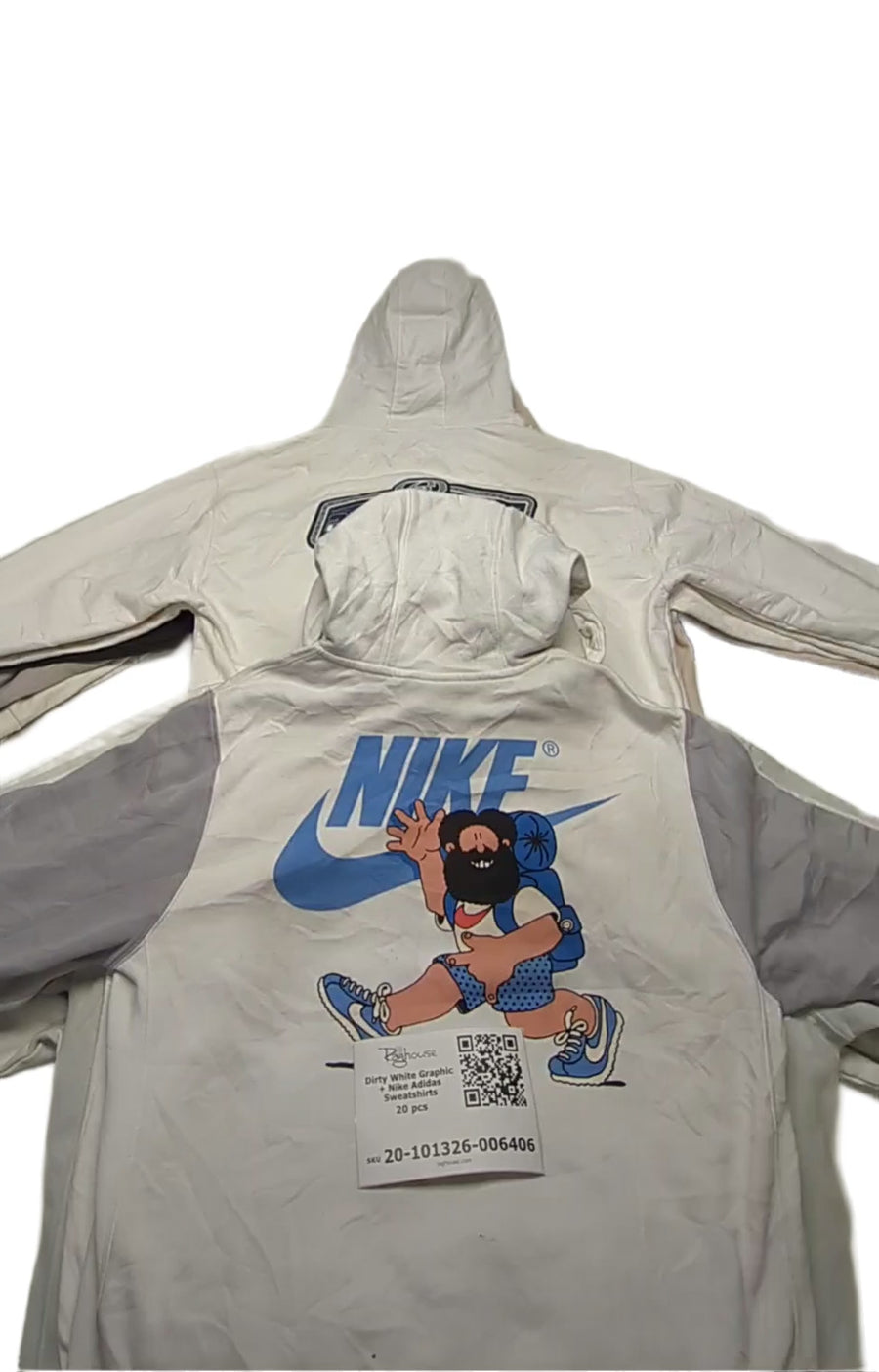 Dirty White Graphic + Nike Adidas Sweatshirts 20 pcs