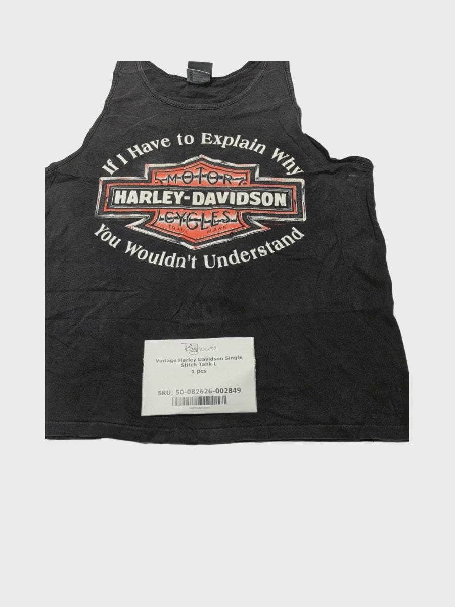 Vintage Harley Davidson Single Stitch Tank L 1 pc