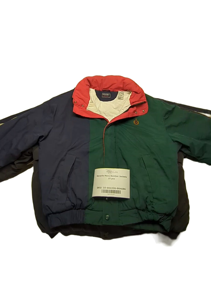 Recycle Mens Bomber Jackets 15 pcs