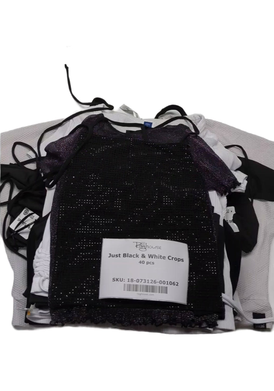 Just Black & White Crops 40 pcs