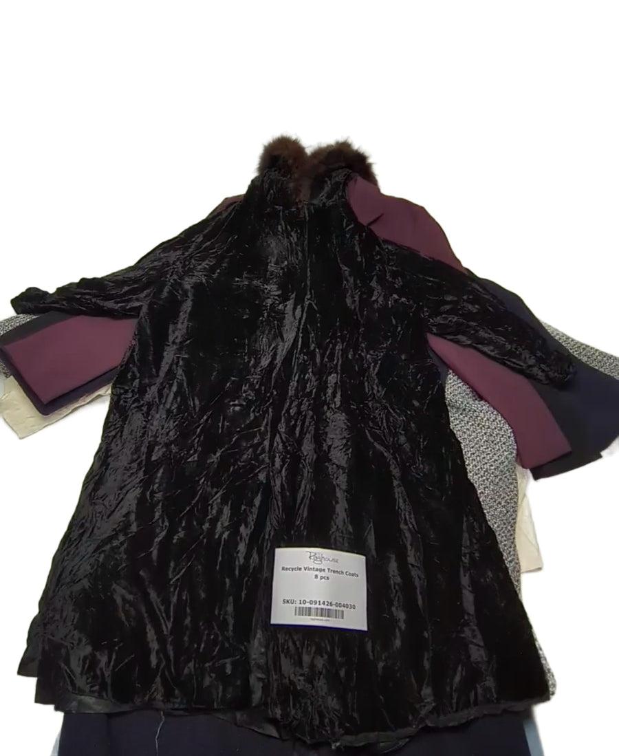 Recycle Vintage Trench Coats 8 pcs