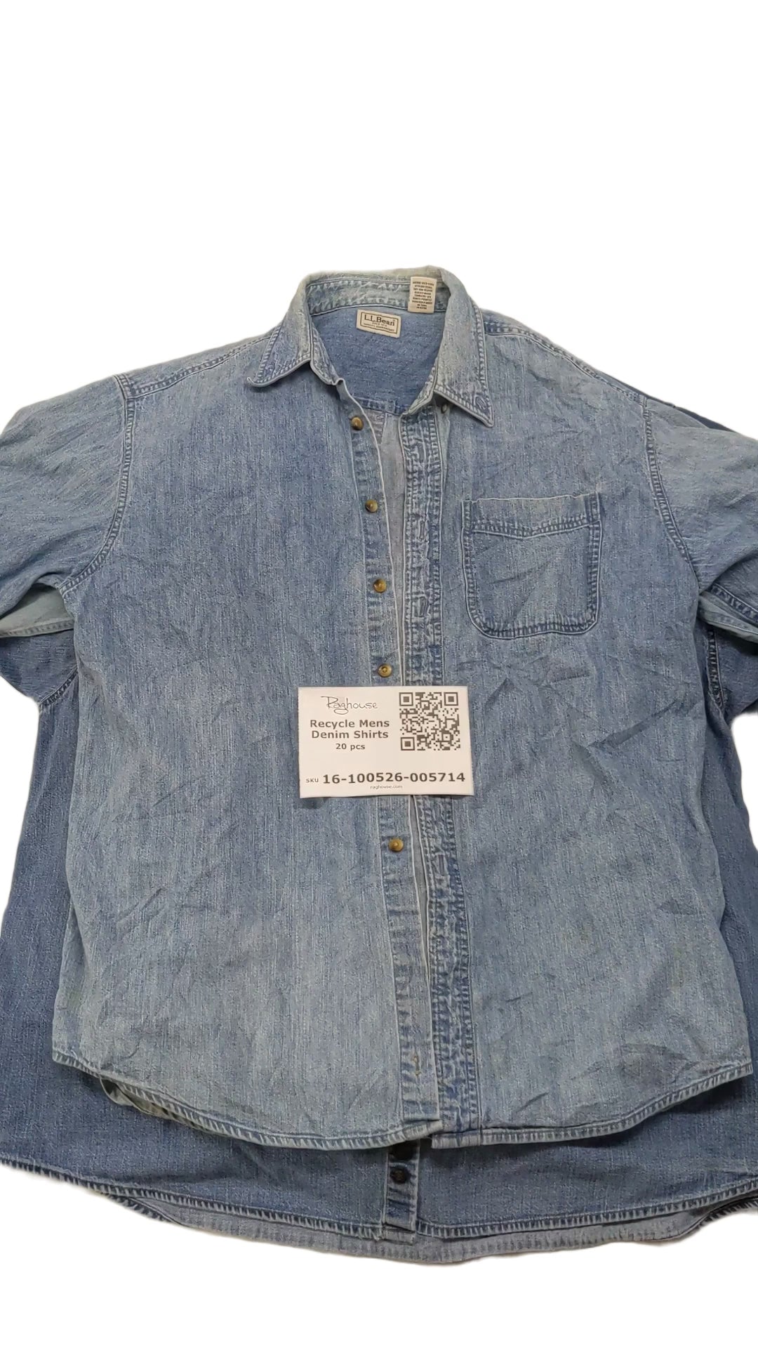 Recycle Mens Denim Shirts 20 pcs