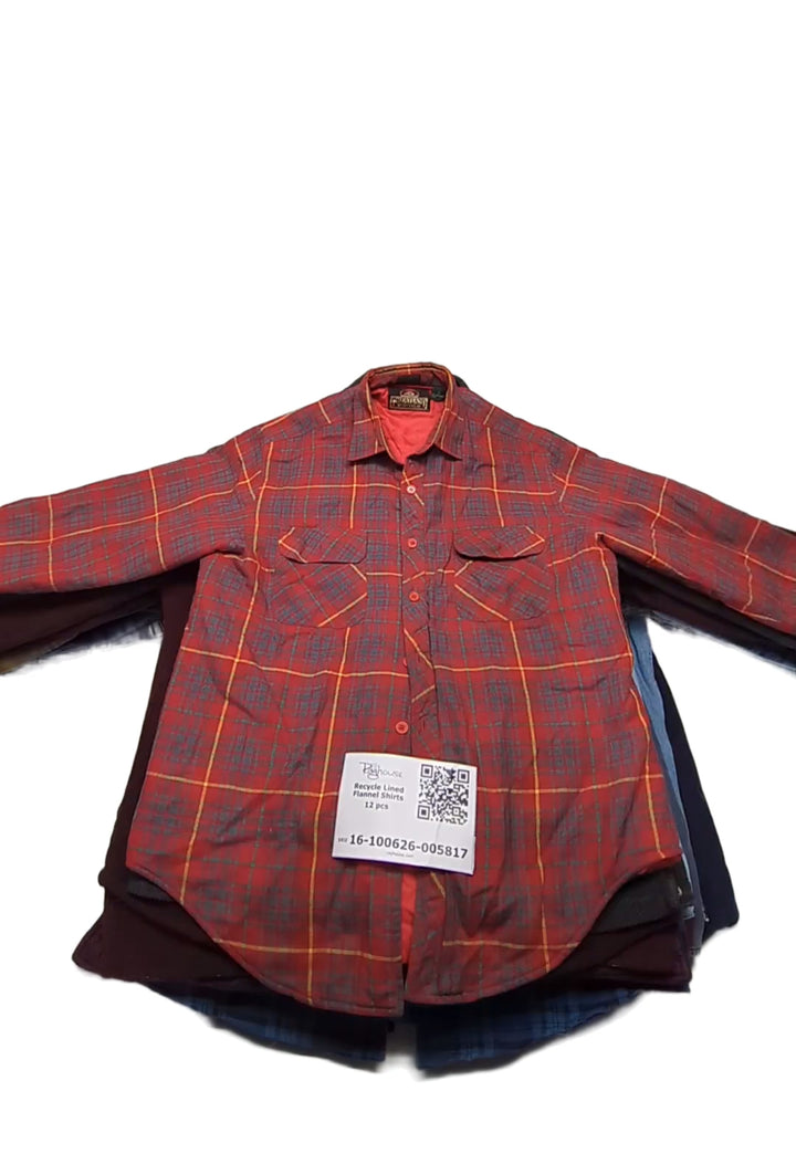 Recycle Lined Flannel Shirts 12 pcs
