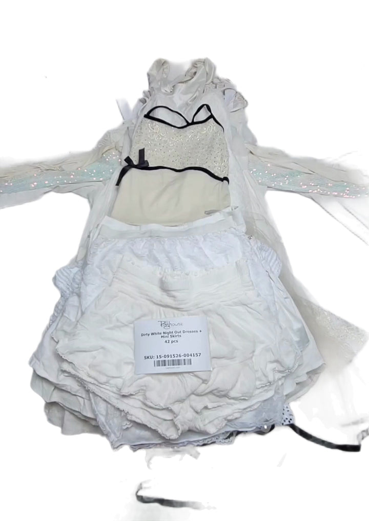 Dirty White Night Out Dresses + Mini Skirts 42 pcs
