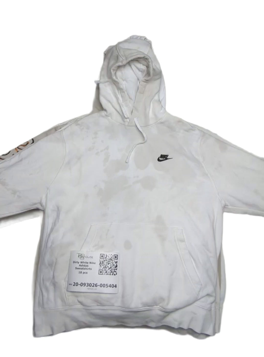 Dirty White Nike Adidas Sweatshirts 18 pcs
