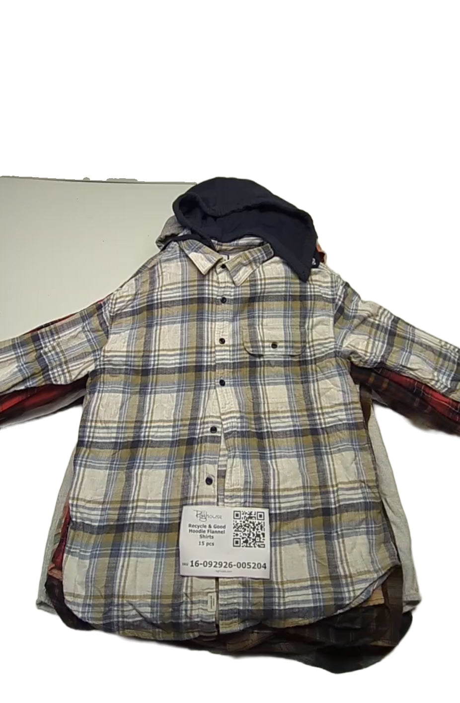 Recycle & Good Hoodie Flannel Shirts 15 pcs