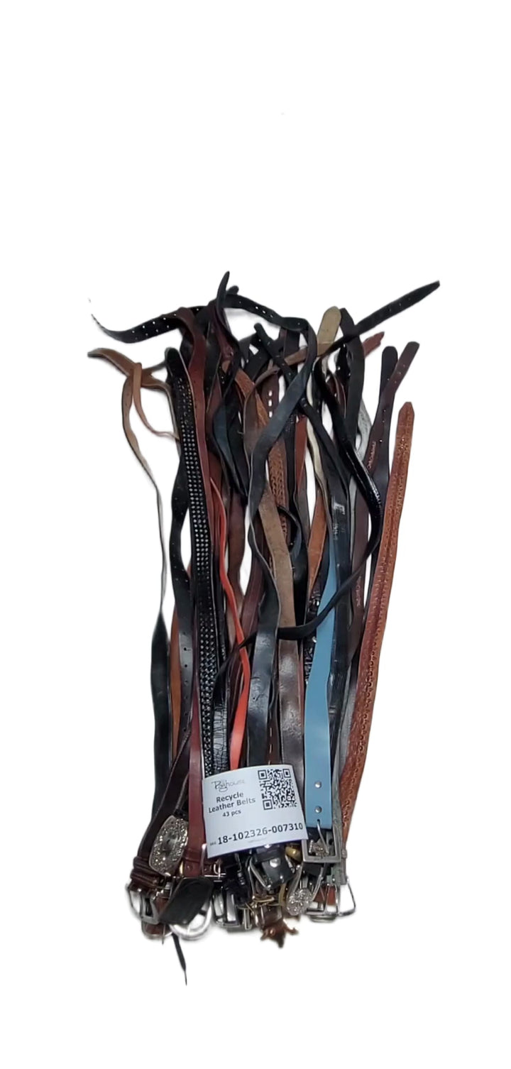 Recycle Leather Belts 43 pcs