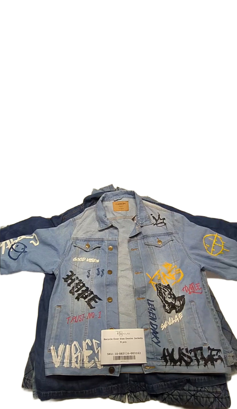 Recycle Over Size Denim Jackets 8 pcs