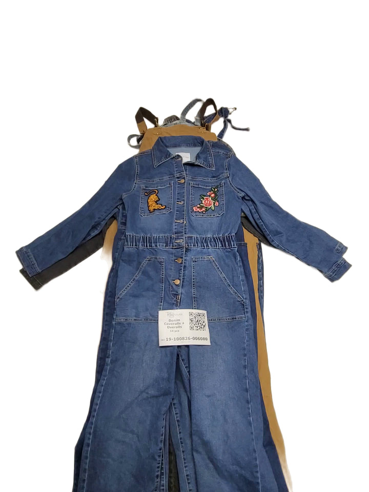 Denim Coveralls + Overalls 14 pcs