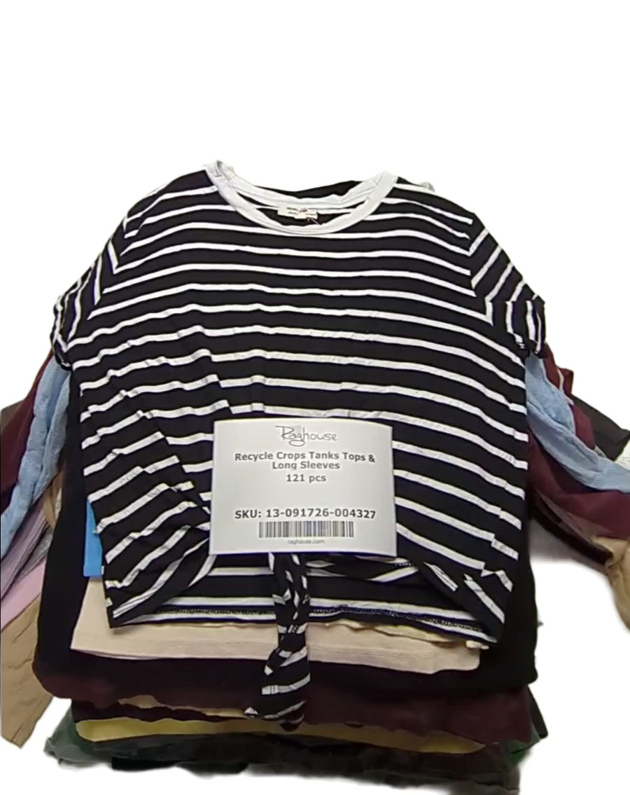 Recycle Crops Tanks Tops & Long Sleeves 121 pcs