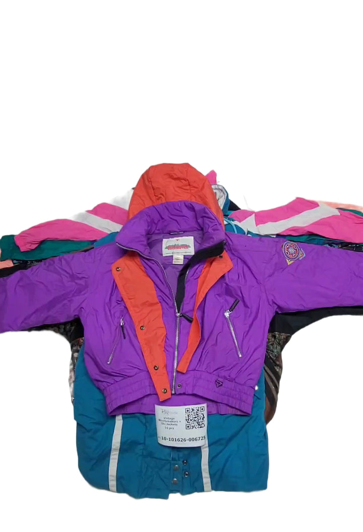 Vintage Windbreakers + Ski Jackets 10 pcs