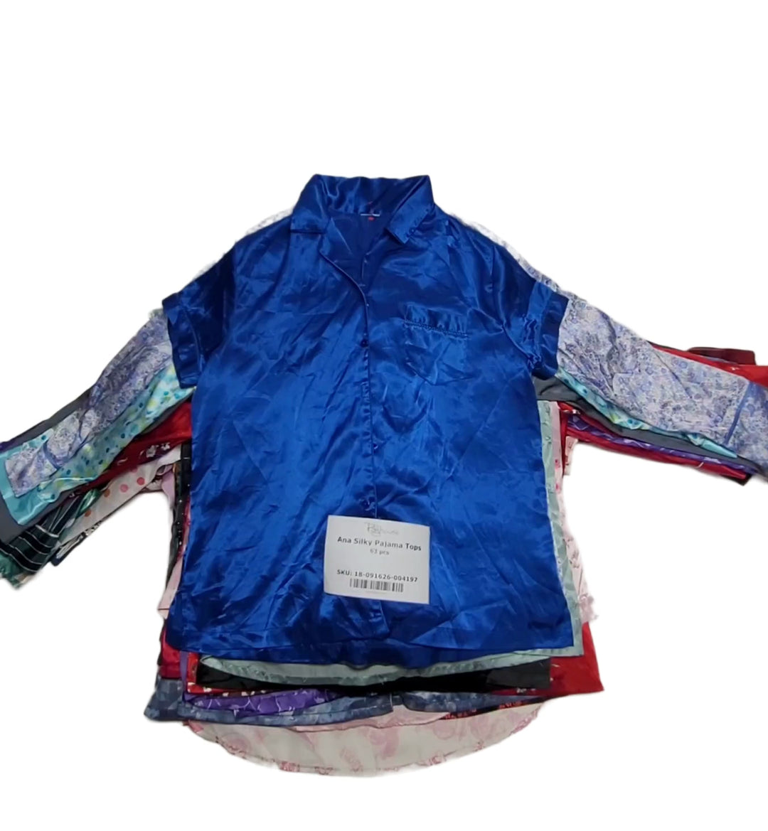 Ana Silky Pajama Tops 63 pcs