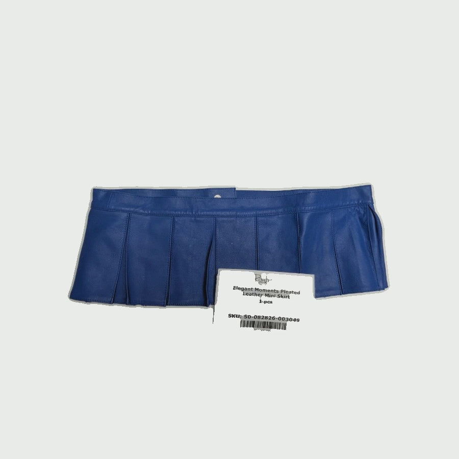 Elegant Moments Pleated Leather Mini Skirt 1 pc