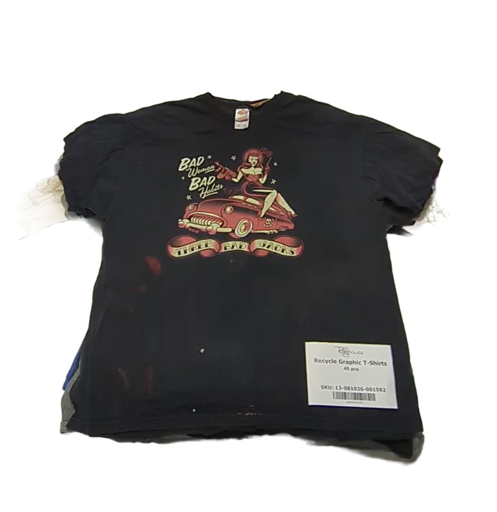 Recycle Graphic T-Shirts 45 pcs