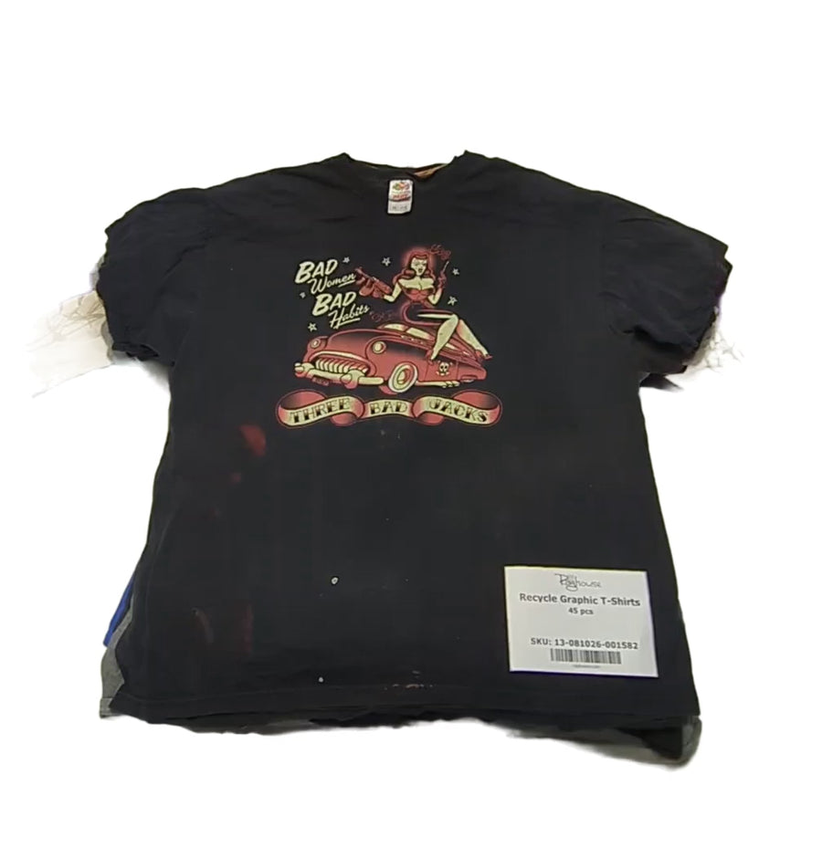 Recycle Graphic T-Shirts 45 pcs