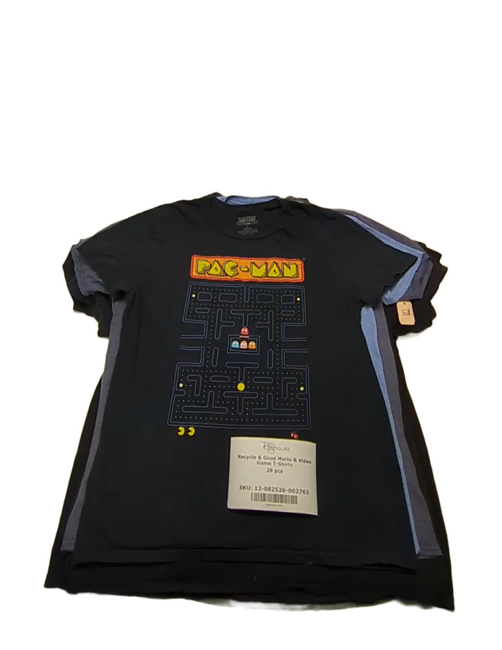Recycle & Good Mario & Video Game T-Shirts 28 pcs