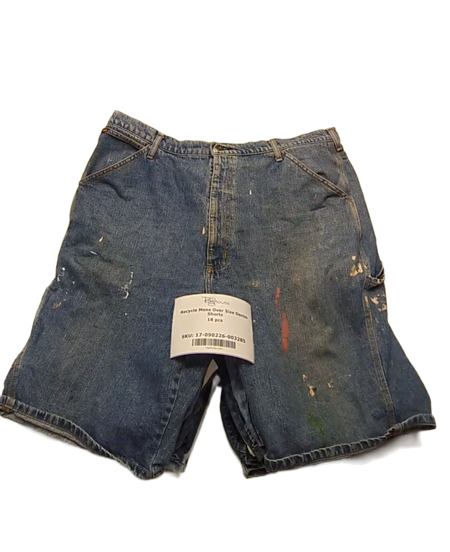 Recycle Mens Over Size Denim Shorts 18 pcs