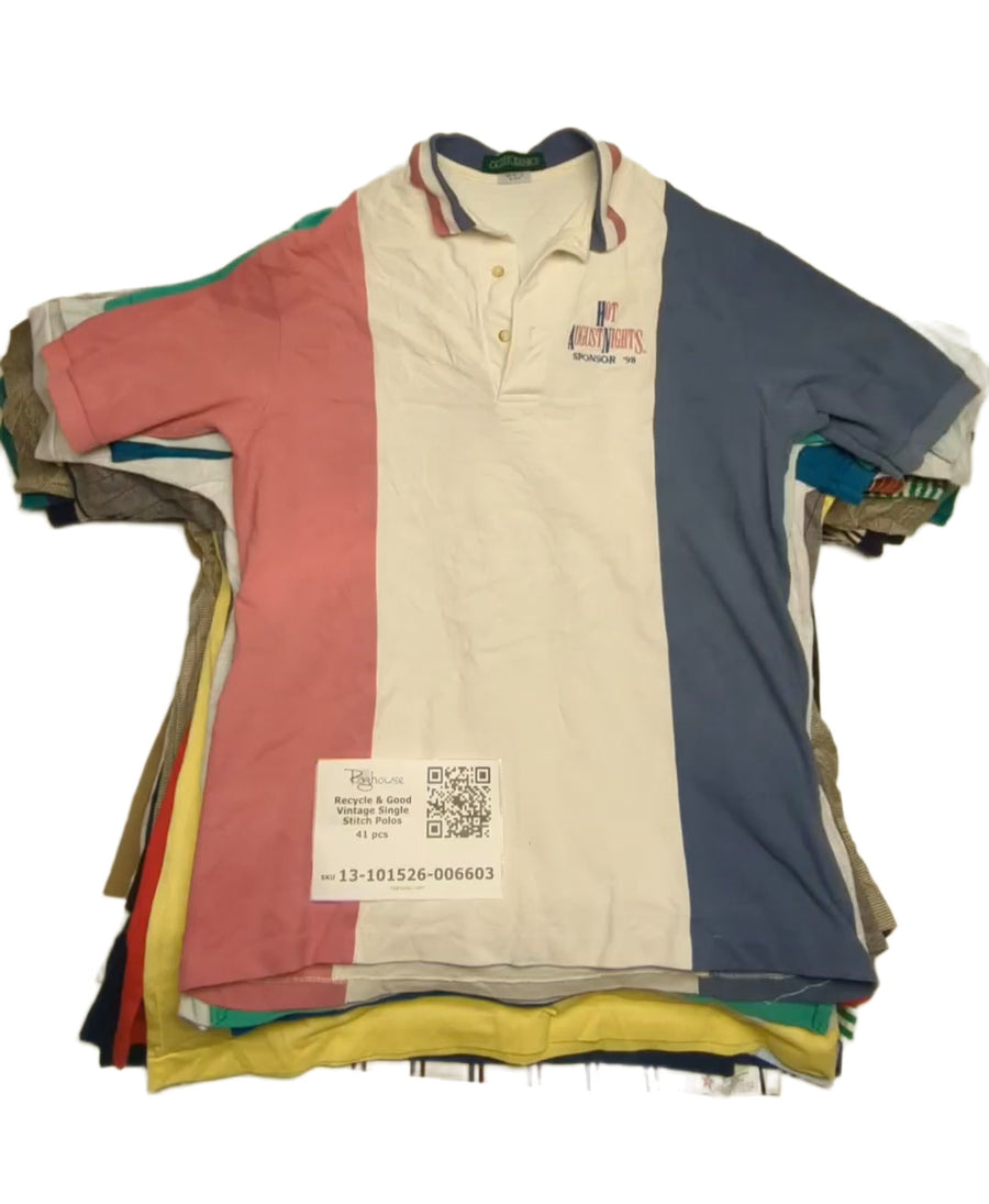 Recycle & Good Vintage Single Stitch Polos 41 pcs