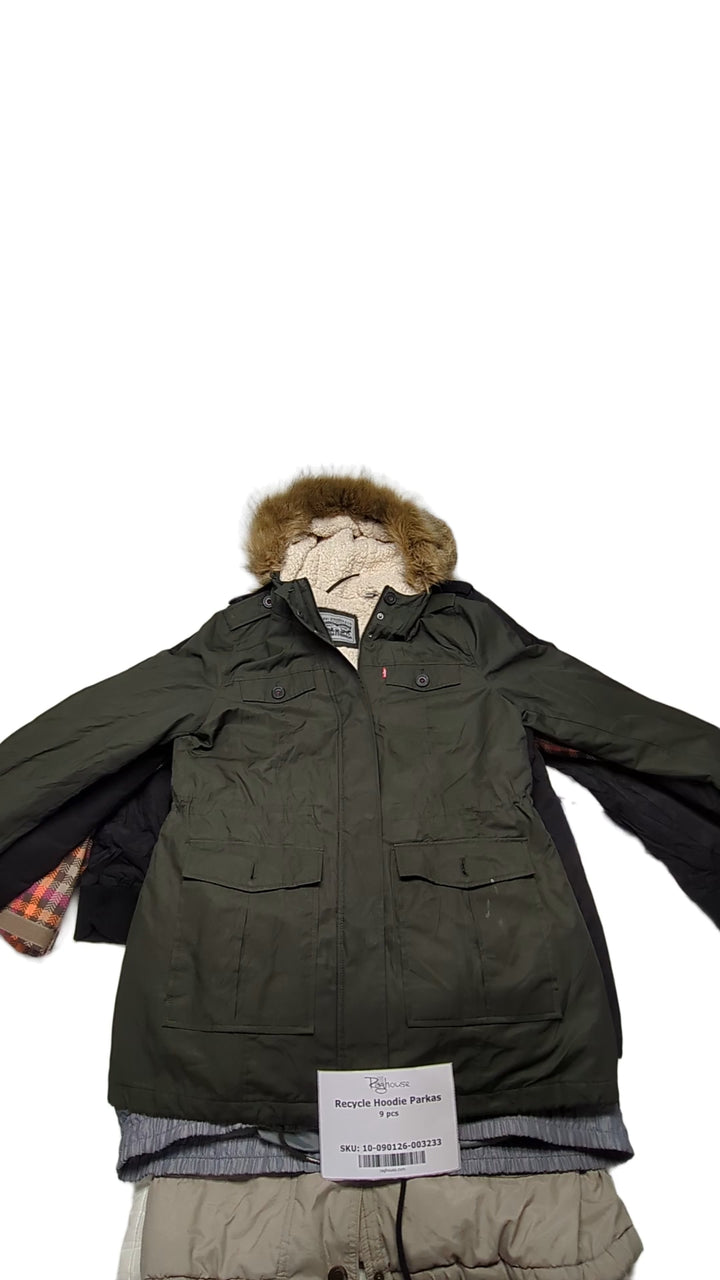 Recycle Hoodie Parkas 9 pcs