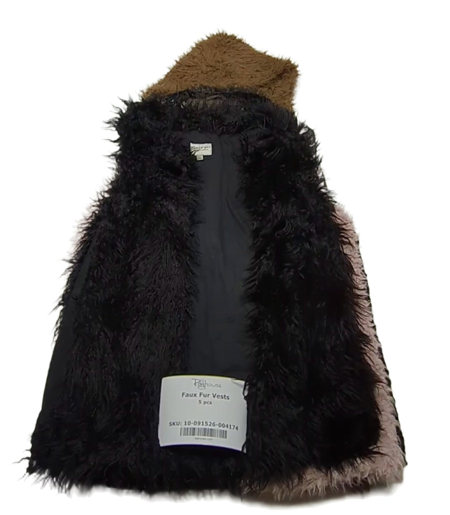 Faux Fur Vests 5 pcs