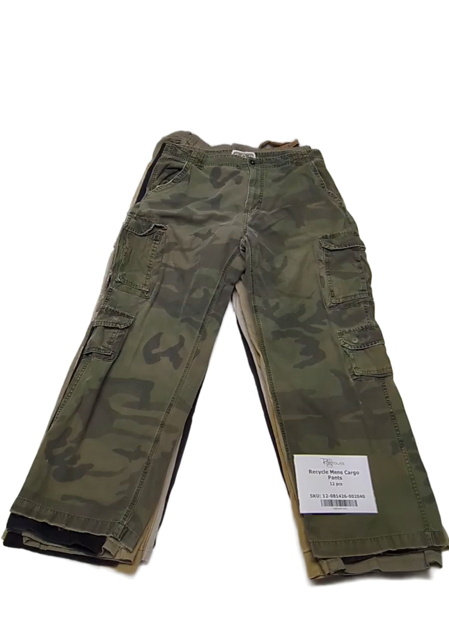 Recycle Mens Cargo Pants 12 pcs