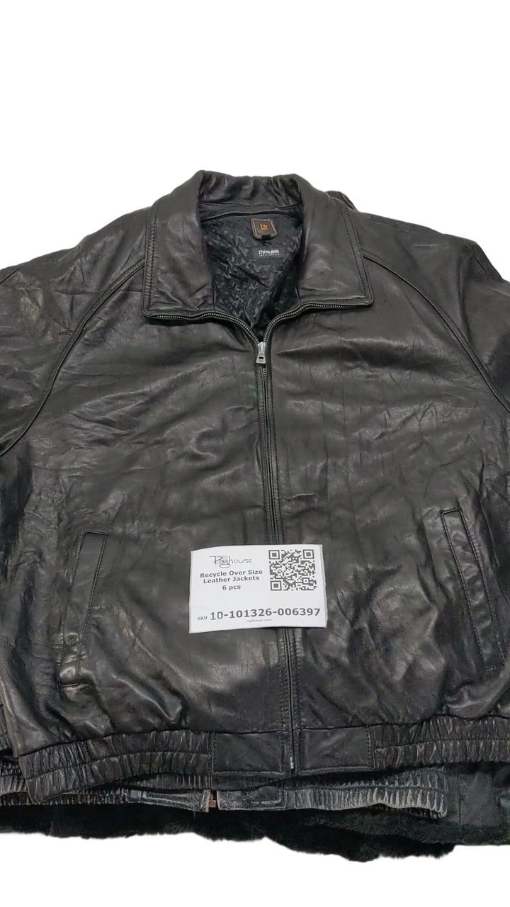 Recycle Over Size Leather Jackets 6 pcs