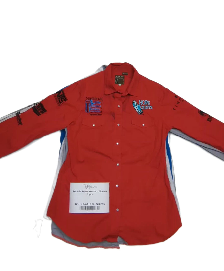 Recycle Roper Western Blouses 5 pcs