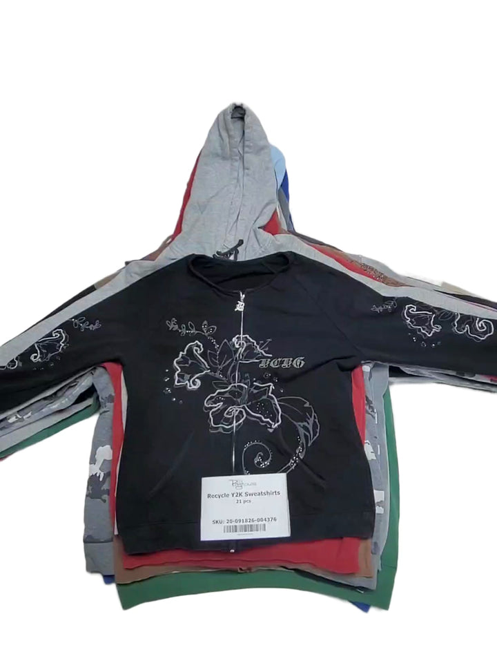Recycle Y2K Sweatshirts 21 pcs