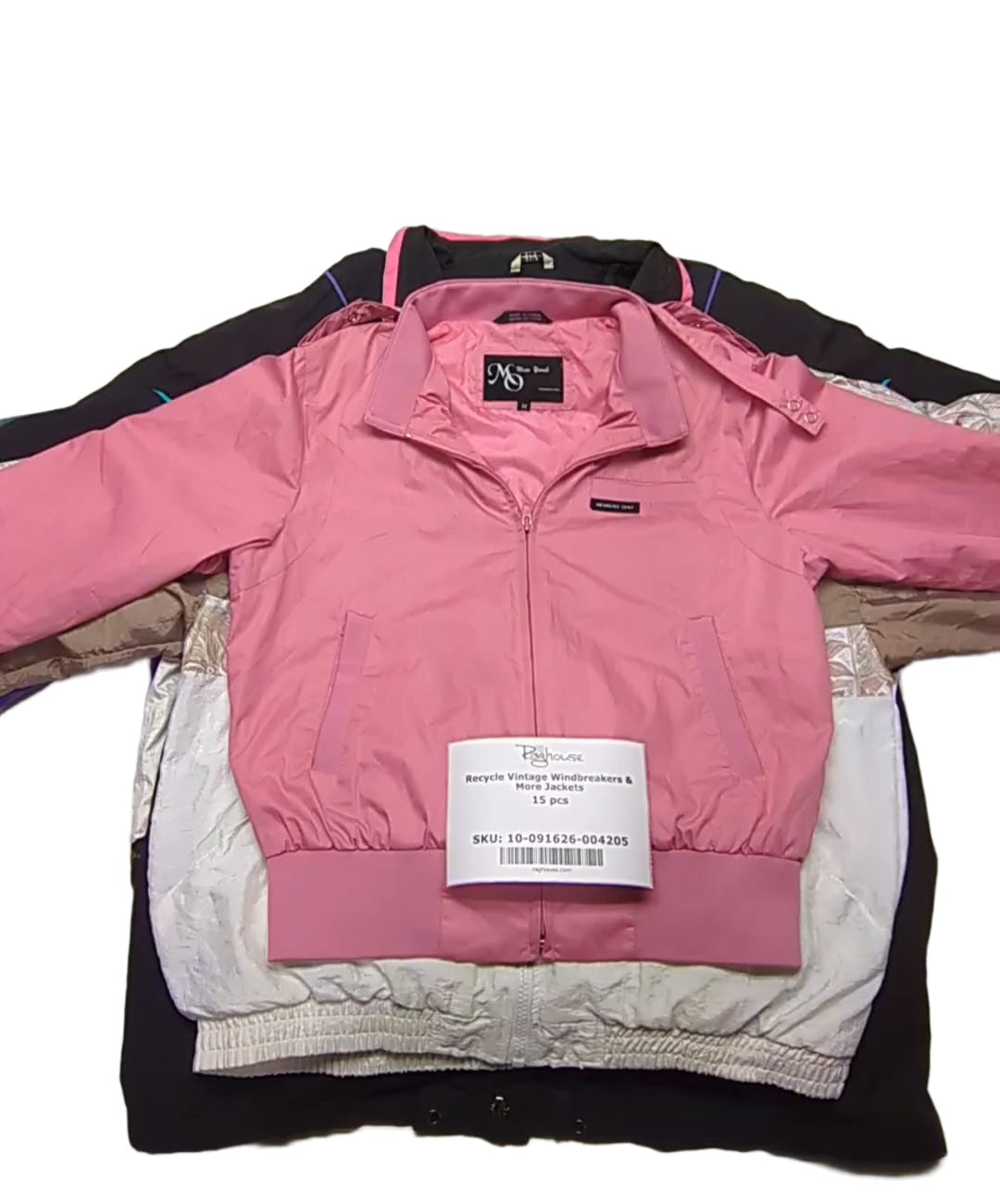 Recycle Vintage Windbreakers & More Jackets 15 pcs